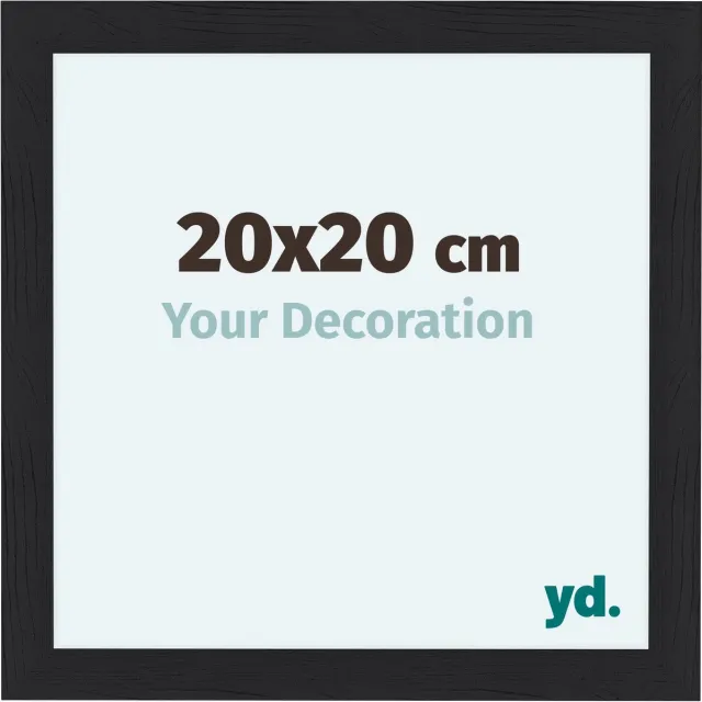 yd. Your Decoration - Fotolijst 20x20 cm - MDF - Zwart Houtnerf - Como