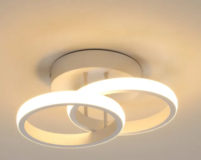 Riserva LED Plafondlamp - 22W - 2700 lm - 3000K Warm Wit - Moderne Ronde Plafondlamp - Wit - voor Woonkamer, Slaapkamer en Keuken