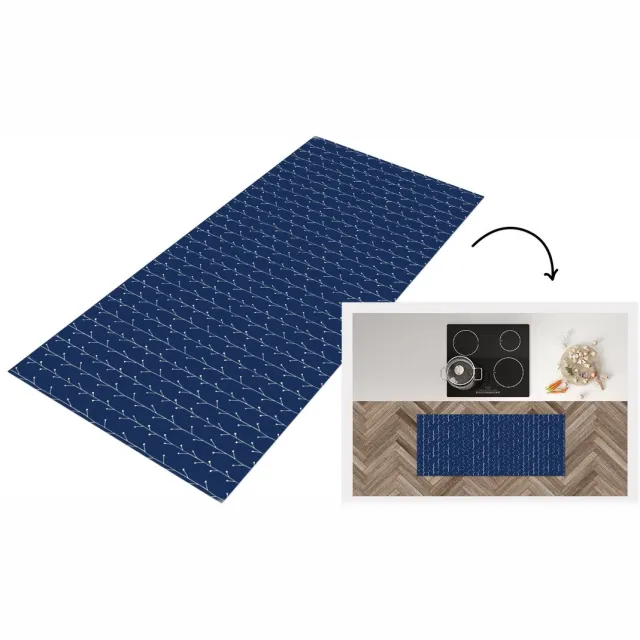 KitchenYeah Keukenloper 120x50 cm - Keukenmat vinyl Planten - Patroon - Japan - Keukenmatten loper - Keuken vloerkleed tapijt