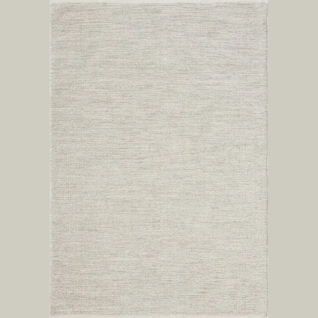 the carpet Natur Wool Handgeweven wollen vloerkleed 200x290 in natuurlijke Scandinavische boho-look, handgemaakt voor een unieke stijl - the carpet Boho creme beige