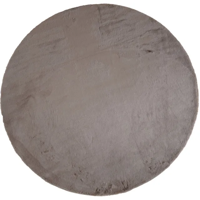 Veer Carpets Vloerkleed Velluto Choco - Rond ø200 cm - Hoogpolig Design Vloerkleed in Scandinavische / Hotel Chique Stijl Bruin