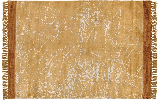 Beliani HANLI - Vloerkleed - Oranje - 160 x 230 cm - Viscose