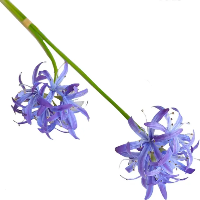 Globalgiftshop Steelbloem - kunstbloem lelie 2 bloemig 34 cm paars