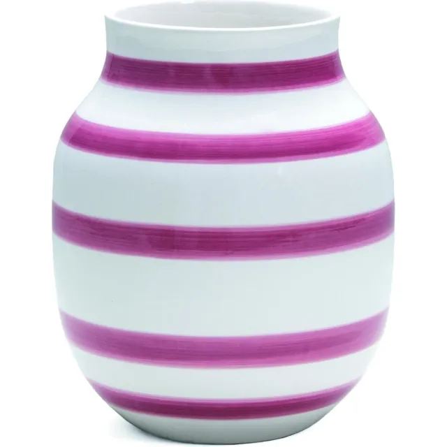 Kähler Design Kahler Design Omaggio Vaas - Hoogte 20 cm - Rose/Wit Rose, Wit