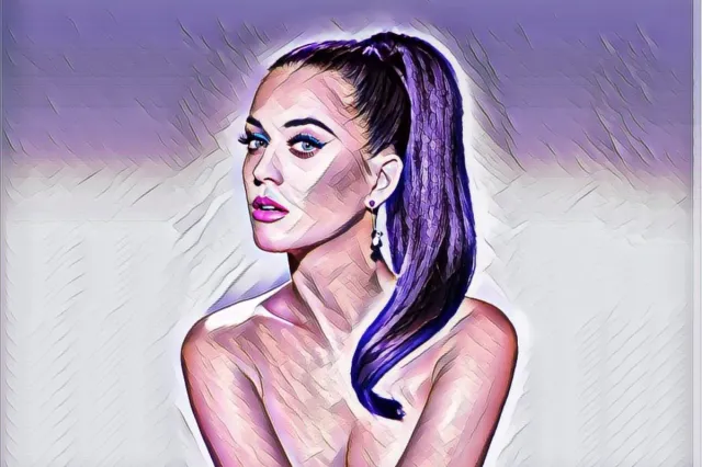 Passionforart.eu Katy Perry 1-4 - Poster - 40 x 50 cm paars