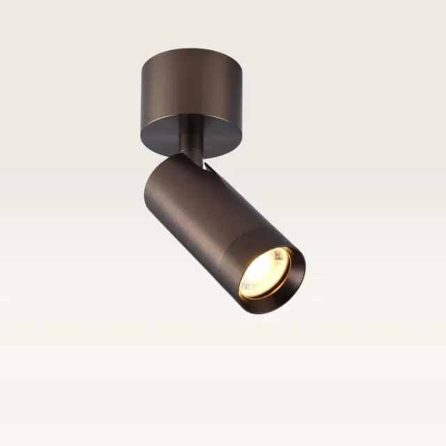 LUSENZ Plafondlamp Carina bronzo - Spot in geanodiseerd brons voor binnen, perfect als accentverlichting - Excl. Lichtbron - Mini GU10 (MR11)