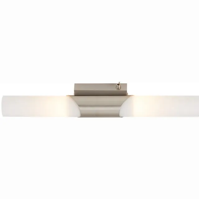 B.K.Licht BRILONER Kabili - LED Spiegellamp - spiegelverlichting badkamer - 2x E14 fitting - nickel - 43.5 cm mat nikkel