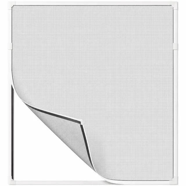 Flokoo Magnetisch Insectenhor 120 x 100 cm – Zelf Op Maat Te Knippen – Horraam Zonder Boren – Herbruikbaar – Voor Draai- en Schuiframen – Grijs Wit