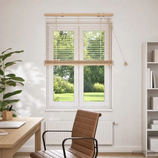 vidaXL Venetiaanse jaloezie Eiken Look 95 x 130 cm 35 mm Bruin