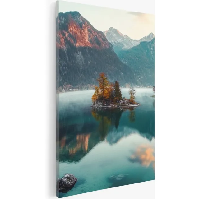 Saammp Canvas Schilderij - Natuur - japanse bloementuin - landschappen - 30x40 - Foto op canvas - Wanddecoratie - Muurdecoratie Woonkamer - Slaapkamer decoratie - Canvas Print Multicolor