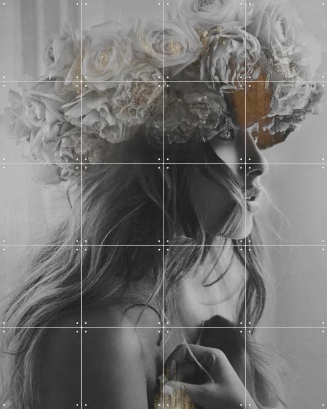 IXXI Private, STUDIO HANNAH LEMHOLT - 80 x 100 cm - Grote wanddecoratie en posters - Fotografie, Woonkamer, Gang, Slaapkamer, Winter Zwart en wit / Monochroom / Rustig / Wit