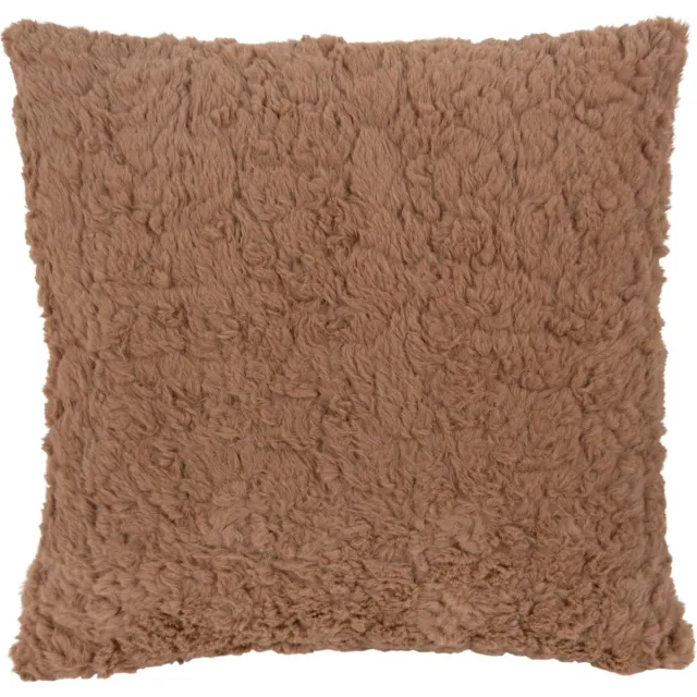 Present Time Sierkussen Tierno Furry - Bruin - 45x45x15cm - Scandinavisch - Polyester