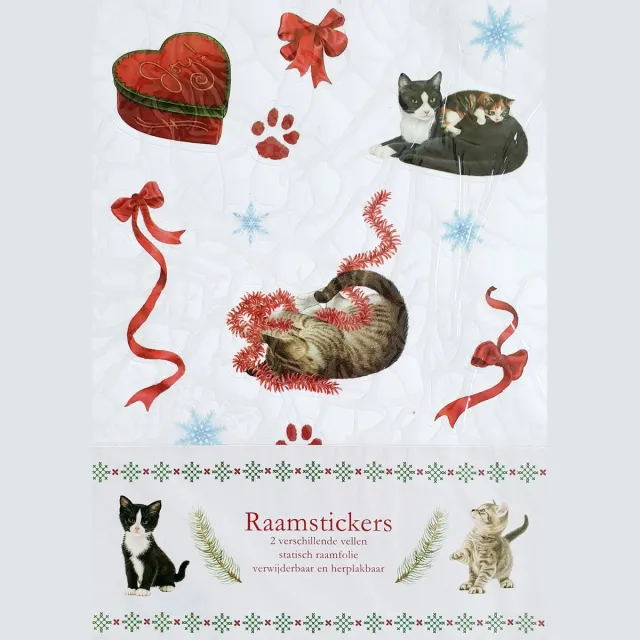 Franciens Raamstickers-Kerst-Franciens-Katten-Feestmaand