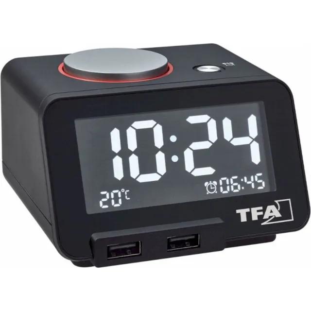 TFA Dostmann TFA-60.2017.01-Homtime-digitale-wekker Zwart