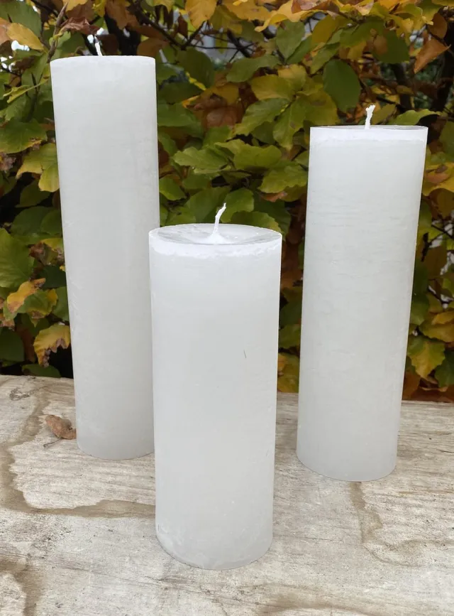 bika Krul kaarsen set van 3 wit