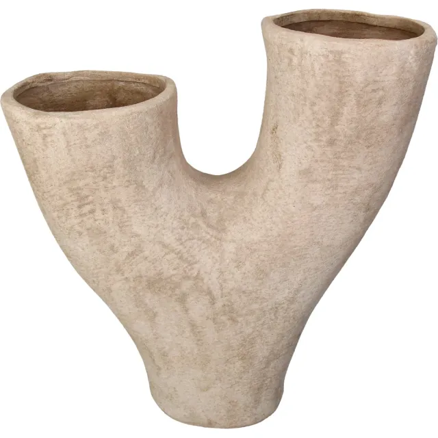 HD Collection Vaas Terracotta Ivoor 31x11.5x34cm Ivory