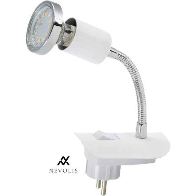 Nevolis LED-stekkerlamp CLIP met flexibele arm incl. AAN/UIT-schakelaar 250 lumen 3.000 Kelvin wit andere metalen 3 W 170x65x120mm (L x B x A) . multi-color