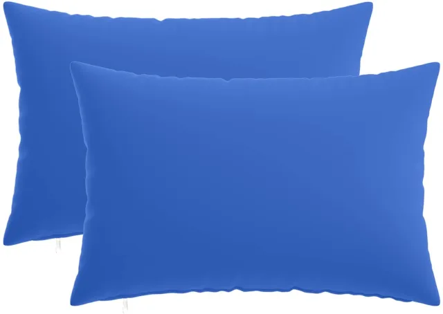 vidaXL Dekenkussen - 2 - st - HEERLEN - Koninklijk - Blauw - 40 - x - 60 - cm - Polyester Koninklijk Blauw
