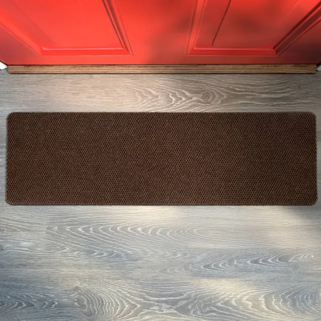 ANRO Schoonloopmat BOB Bruin 100x50cm – Tapijtloper Vuilvangmat Antislip Op Maat Entree Kantoor