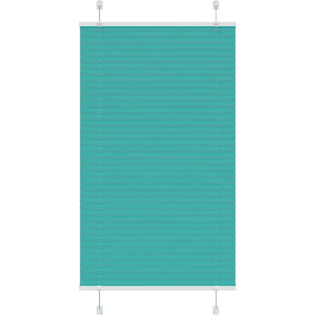 vidaXL Plissé - rolgordijn - 75x150 - cm - stofbreedte - 74,4 - cm - petrol - groen petroleumgroen