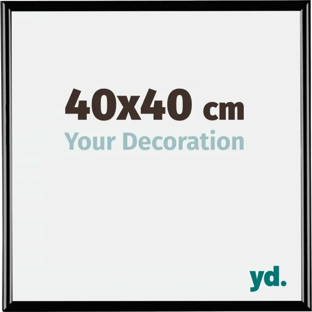 yd. Your Decoration - Fotolijst 40x40 cm - Kunststof - Zwart Hoogglans - Bordeaux