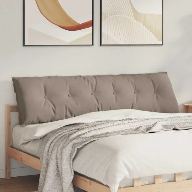 vidaXL Rugkussen Taupe 180 x 50 x 19 cm Microvezel Stof