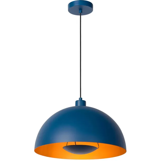 Lucide dimbare stalen hanglamp E27 Ø 40 cm - blauw