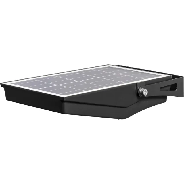 Osram ENDURA LED-schijnwerper Flood Solar, 10 W, zonne-energie, ingebouwde sensor, koel wit licht, afstandsbediening, lange batterijduur tot vier uur bij volle helderheid, beschermingsklasse IP65 Zwart