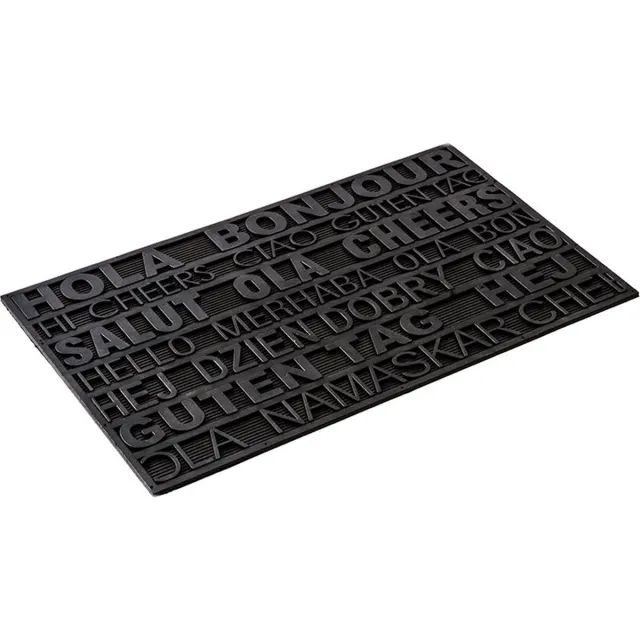 Rubbermagazijn Deurmat - 75x45cm - Entreemat - Rubber deurmat Zwart