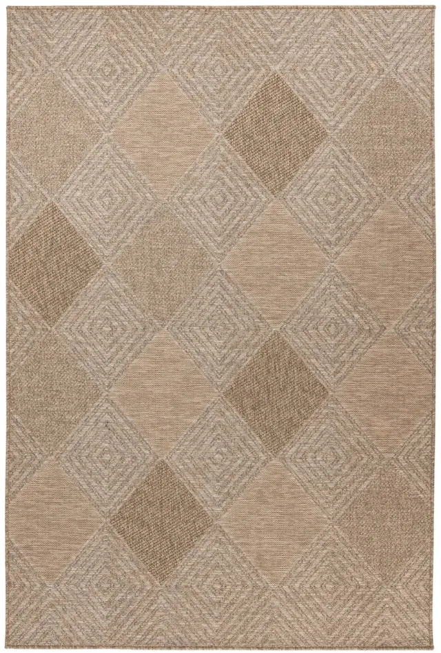 Dutch XXL Buitenkleed | Costa | Ruiten | Natuurbeige | Buitentapijt | Tuintapijt