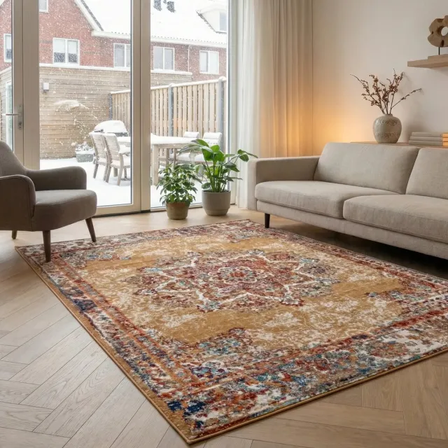 flycarpets Klassiek Vintage Vloerkleed - Maderno - Rood / Multi - 160x235 cm