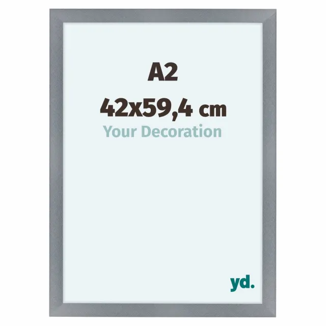 yd. Your Decoration - Fotolijst A2 42x59,4 cm - MDF - Aluminium Geborsteld - Como