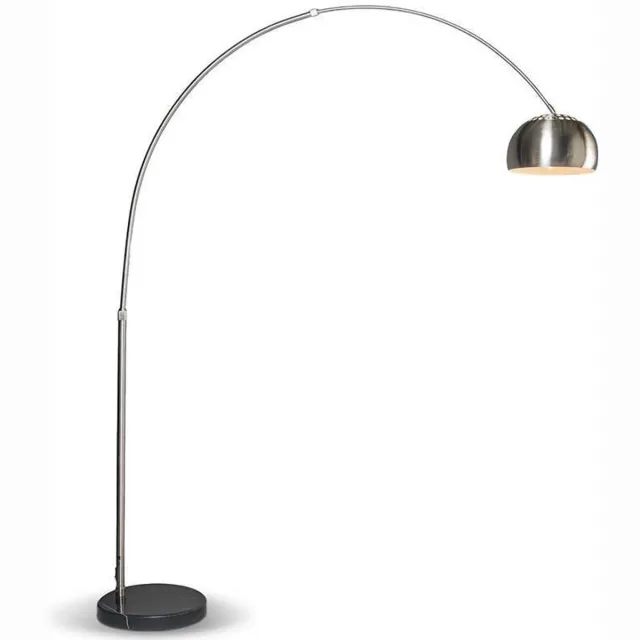 QAZQA Grande - Staande booglamp - 1 Lichts - 170 cm - staal