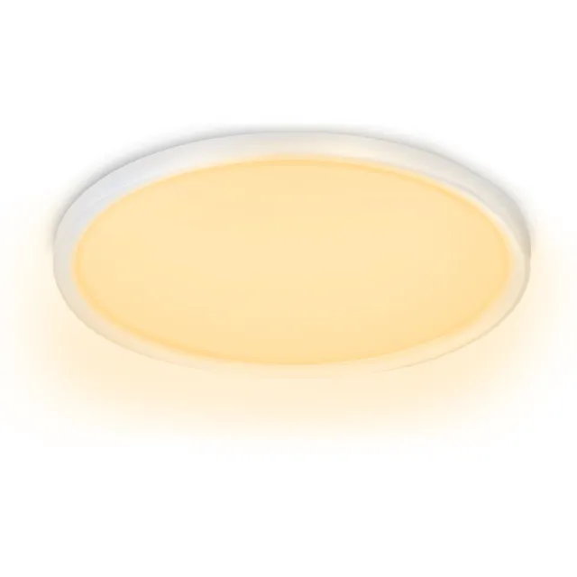 Aufun Led-Plafondlamp, Plat Rond, Warm Wit 72W 3000K-4000K Ip44 Waterdicht, Moderne Badkamerlamp, Keukenlamp Voor Keuken, Badkamer, Slaapkamer, Gang, Kelder, Ø45 Cm