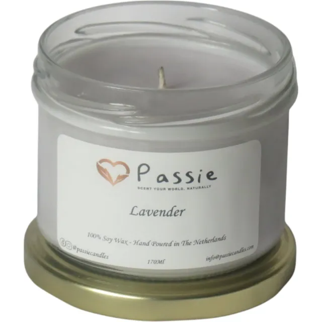Passie Candles Lavendel handgemaakte soja geurkaars Blauw-paars