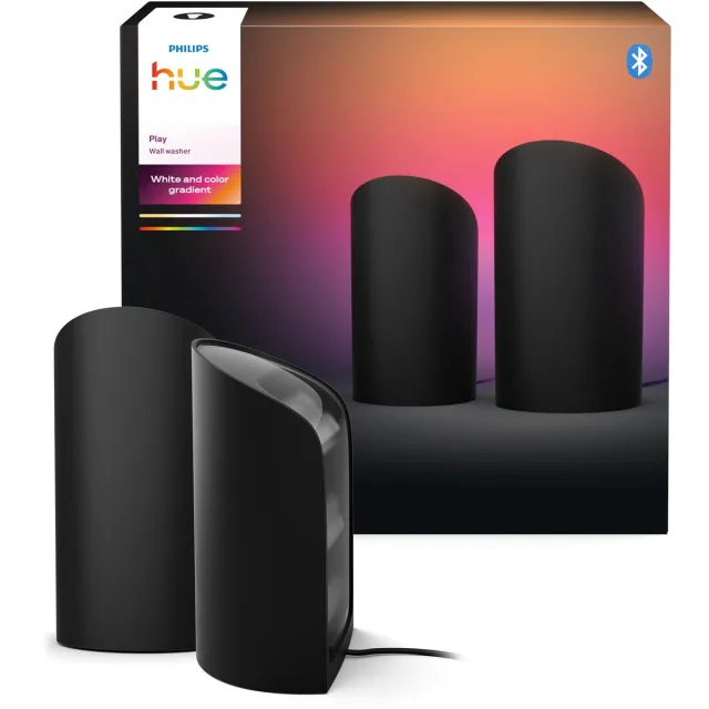 Philips Hue Play wall washer tafellamp 2-pack zwart