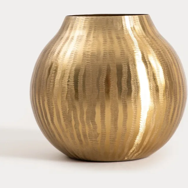Homla Vase - GIRONA - Iron - Gold - 20x15 cm Goud