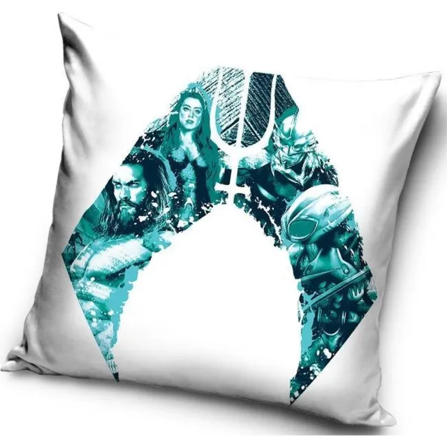 Carbotex Aquaman - Sierkussen Kussen 40 x 40 cm inclusief vulling wit
