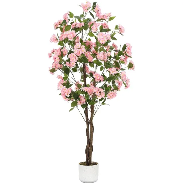 HOERFURIY Kunstboom Osmanthus 150 cm Roze - Woonkamer & Kantoor