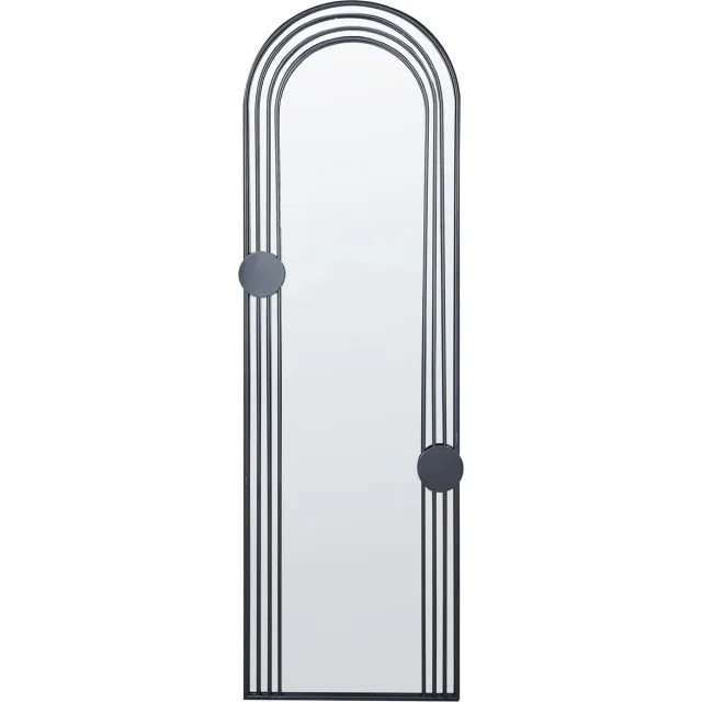 Beliani TROUY - Wandspiegel - Zwart- 45 x 146 cm - Metaal