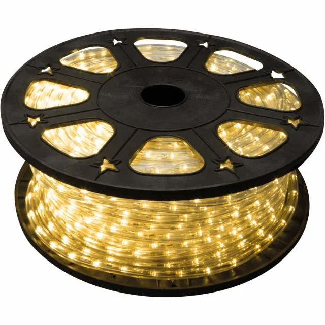 HQ-Power Led-lichtslang, lichtketting, lichtsnoer, verlichting voor kerstmis, tuin, feest, bruiloft, ledstrip, decoratie voor binnen en buiten, 36 leds/meter, warmwit, 45 m