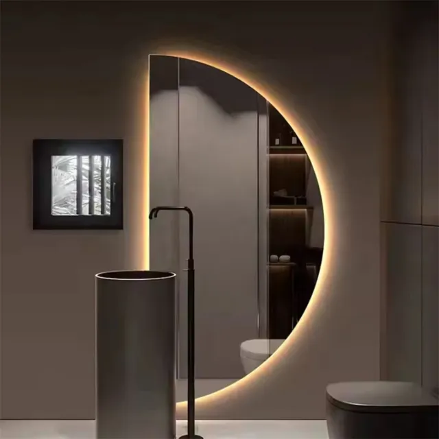 DiamantMeubelen Wandspiegel - Met Verlichting - 100x55 cm Zilver
