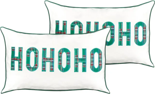 Beliani JOYCANDY - Sierkussen set van 2 - Wit - 30 x 50 cm - Katoen