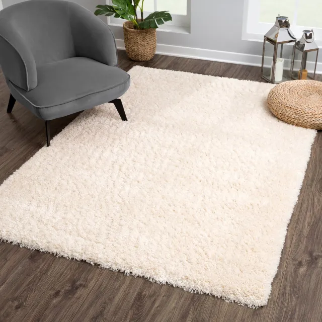Muratap Porto Soft Fluffy Hoogpolig Vloerkleed Crème- 80X150 CM Creme