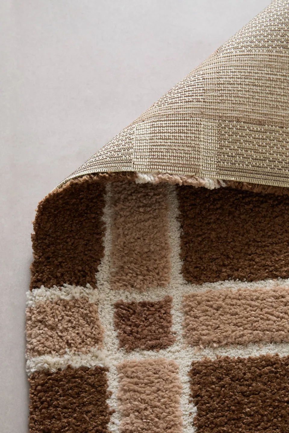 NOUS Living Embrace vloerkleed donkerbruin donkerbruin/oudroze/off white, foto 4