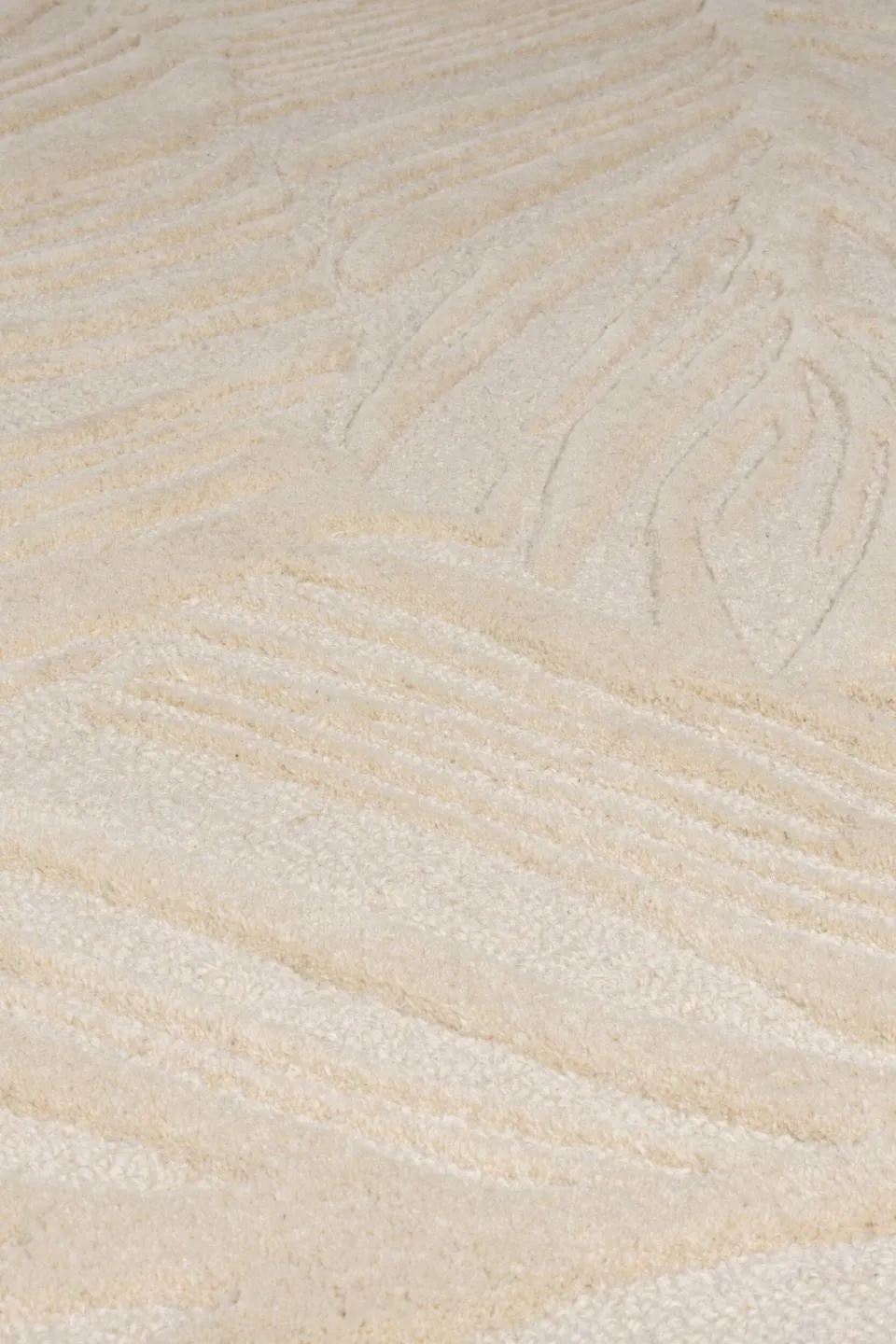 Flair Rugs Lino Leaf handgesneden wollen vloerkleed beige, foto 4