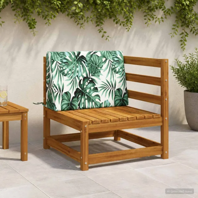 vidaXL Rugkussen SOEST 100% Polyester Bladpatroon 60 x 20 x 40 cm Groen