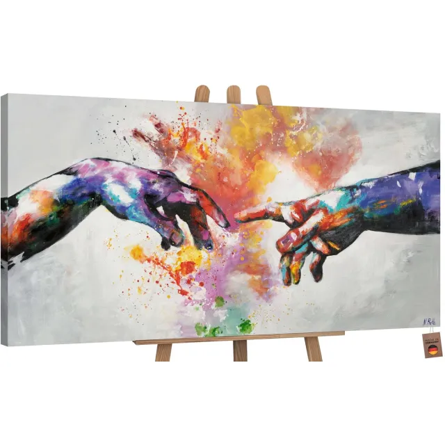 YS Schilderij Canvas schilderij groot handgeschilderd galactisch heelal abstract Ð YS-Art Gallery Ð Mysterieuze wanddecoratie voor woonkamer Ð Modern schilderij voor slaapkamer en kantoor Without Floater Frame 160x80