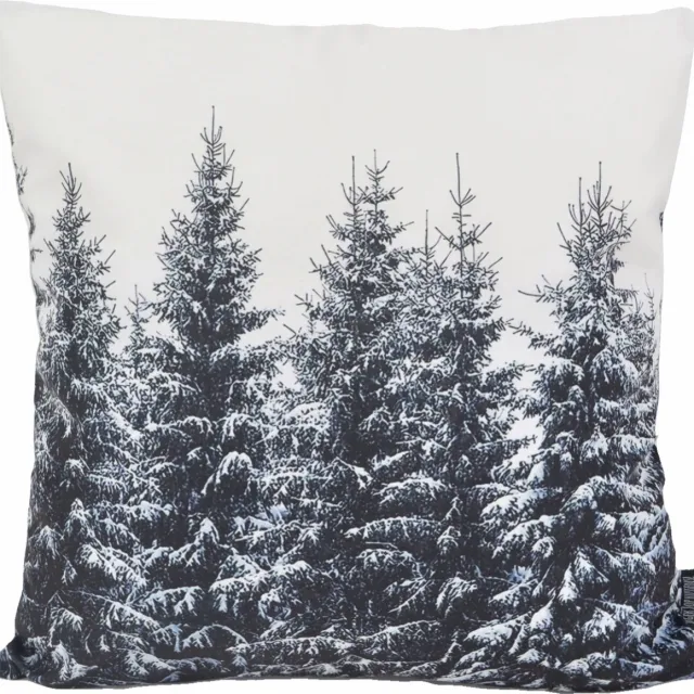 Gek op Kussens! Black Forrest Kussenhoes | Katoen/Polyester | 45 x 45 cm Zwart/Wit