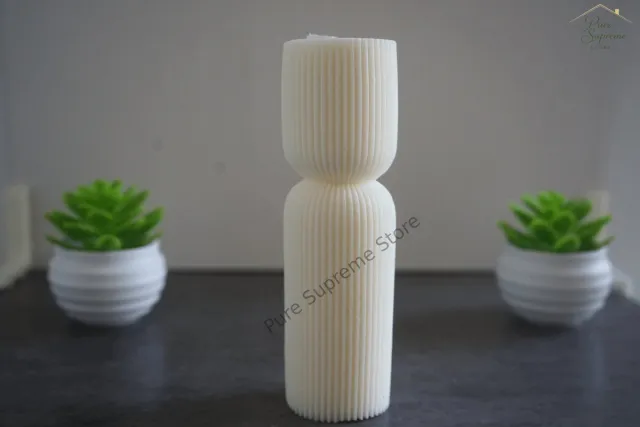 Pure Supreme Store Decoratie kaars pilaar medium | Handgemaakt wit